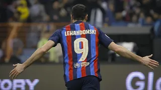 Robert Lewandowski anotó el segundo de FC Barcelona en la final de la Supercopa de España