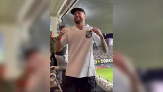 Neymar acaparó miradas en Vila Belmiro durante el duelo de Santos y Audax Italiano