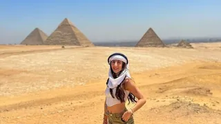 Valentina Toro se mostró disfrutando en su visita a las Pirámides de Giza en El Cairo