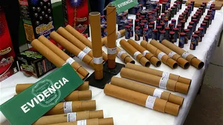 Estadio Seguro exhibió material pirotécnico incautado a barrista