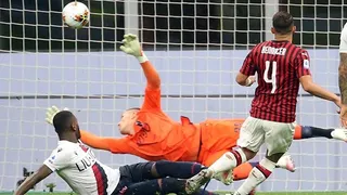 El grosero error del meta Skorupski en la goleada de AC Milan sobre Bologna