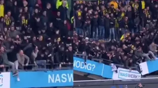 Tribuna colapsó en medio de festejos por el triunfo de un equipo con sus hinchas