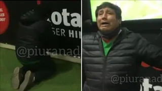 Sujeto que apostó mucho dinero al partido de Perú se puso a rezar en los penales