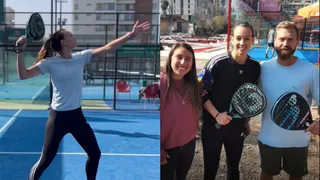 Tiane Endler sorprendió con sus dotes para el pádel jugando en un club de Santiago