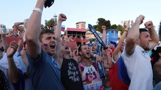 Al Aire Libre estuvo en la celebración de los hinchas rusos en Moscú