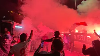 La impresionante despedida de los hinchas al plantel de Nacional antes de la revancha ante Peñarol