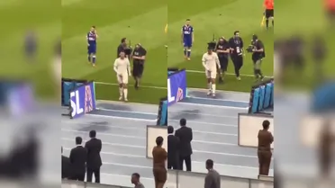 [VIDEO] El “Pato Yáñez” de Cristiano Ronaldo a hinchas árabes que le gritaban “Messi, Messi”