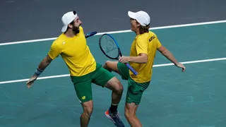 El festejo de Australia tras vencer a Croacia y avanzar a la final de la Copa Davis en Málaga