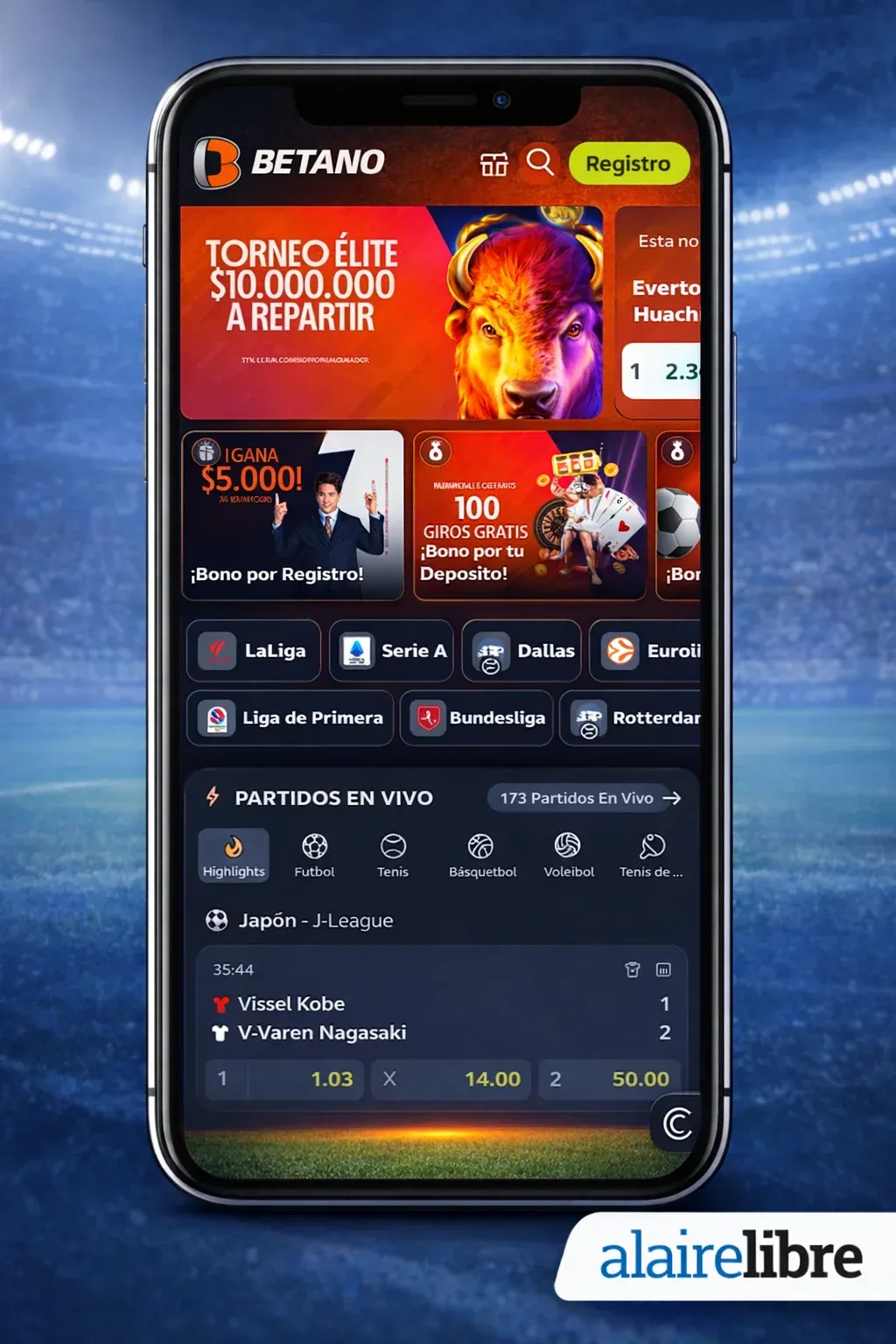 Betano app con SuperCuotas, Bet Builder y streaming Mira y Apuesta