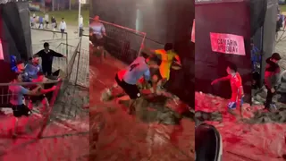 Seleccionados uruguayos de fútbol playa tuvieron violenta pelea con hinchas chilenos en Iquique