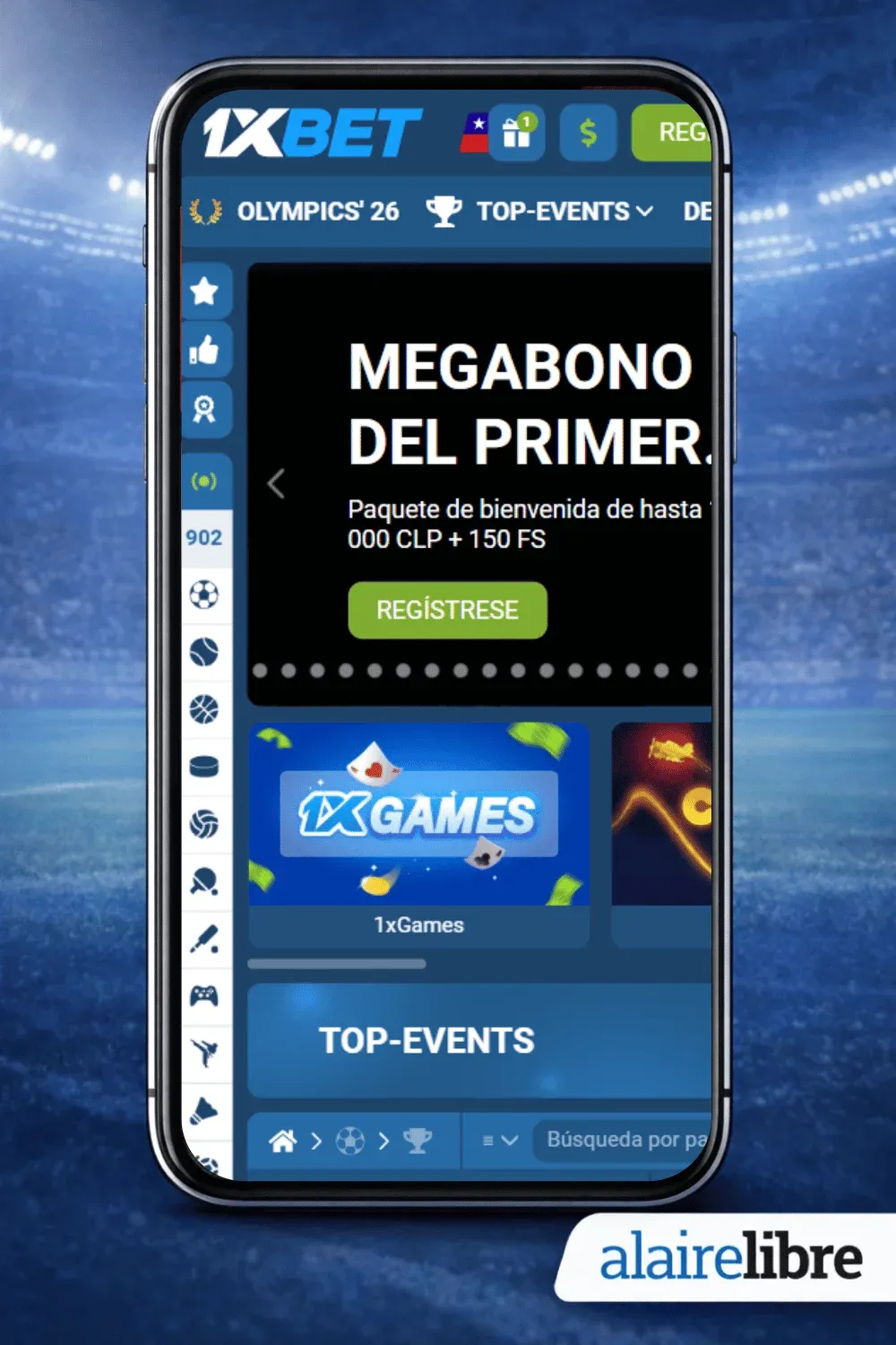 apostar en 1xbet chile