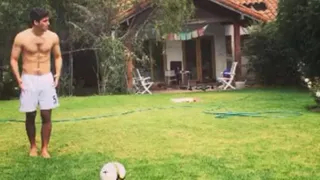 Benjamín Kuscevic compartió un intenso entrenamiento en familia