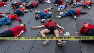 Colectivos franceses protagonizaron variadas protestas en contra de Qatar en París