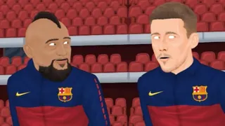 Parodia de la histórica paliza de Bayern Munich a Barcelona incluyó a Arturo Vidal