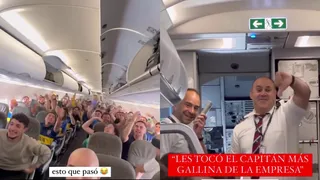 “El capitán más gallina”: El divertido cruce de hinchas de Boca con el piloto en el vuelo a Brasil