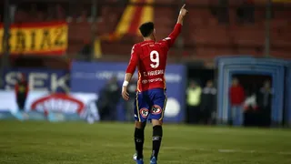 Tobías Figueroa marcó el segundo descuento de Unión Española frente a Audax Italiano en el clásico de colonias