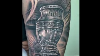 Angel Di María exhibió en detalle su espectacular tatuaje de la Copa América
