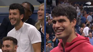 Alcaraz cumplió su promesa a Sebastián Yatra y cantó “Vagabundo” en el US Open