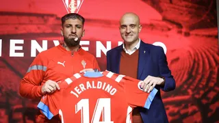 Ignacio Jeraldino fue presentado como nuevo jugador de Sporting de Gijón