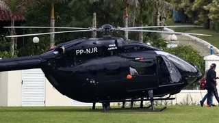 Neymar se fue de una práctica de la selección brasileña en su helicóptero