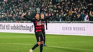 Darío Osorio anotó un golazo en el clásico entre Midtjylland y Viborg en la liga de Dinamarca