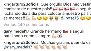 Arturo Vidal replicó saludo de Gary Medel: Muchas gracias, querido capitán