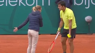 La discusión que sacó de foco a Garin en su debut en Belgrado