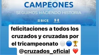 Gary Medel se sumó a las felicitaciones por el título de Universidad Católica