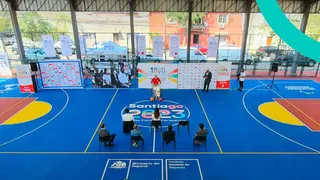 Alcalde de Cerrillos y el Mindep inauguraron multicancha con miras a los Panamericanos 2023