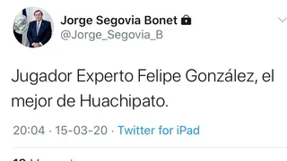 Jorge Segovia disparó contra el árbitro Felipe Gónzalez: “El mejor de Huachipato”