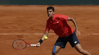 Tomás Barrios sufrió dura caída en la primera ronda del Challenger de Antofagasta