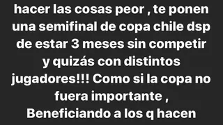 Luciano Aued criticó disputa de la Copa Chile en enero: Beneficia a los que hacen todo mal