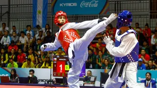 Ignacio Morales festejó el oro para Chile tras ganar la final del taekwondo en los Odesur