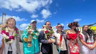 Ministro Jaime Pizarro llevó el Fuego Panamericano a Rapa Nui