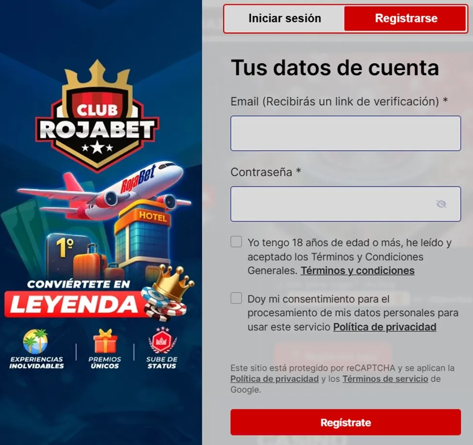Rojabet APP-Registro