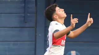 Benjamín Agüero, nieto de Maradona, anotó su primer gol en un torneo AFA