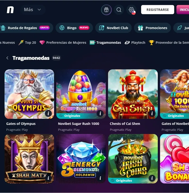 Tragamonedas en Novibet Casino en Chile