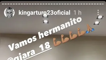 Arturo Vidal siguió atento el debut de su “hermanito” Gonzalo Jara en Unión La Calera