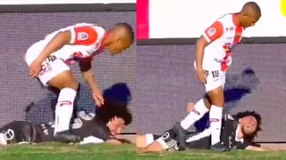 César Munder se ganó amarilla por tirar del pelo a Falcón