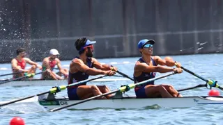 Remo: Eber Sanhueza y César Abaroa terminaron segundos la Final C del doble ligero en Tokio 2020