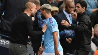 El encontrón de Josep Guardiola con Sergio Agüero en empate del City ante Tottenham