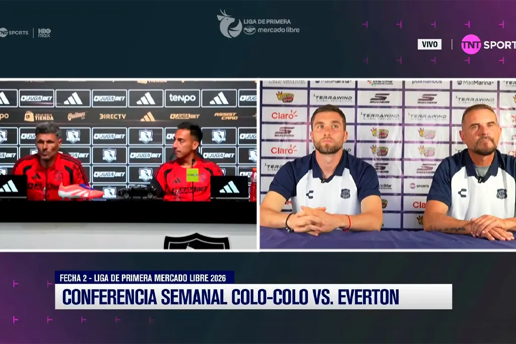 La conferencia de prensa de Colo Colo vs Everton / TNT Sports Chile