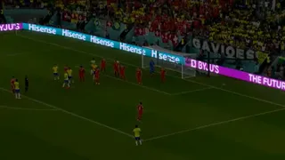 El Estadio 974 vivió un breve apagón durante el partido entre Brasil y Suiza