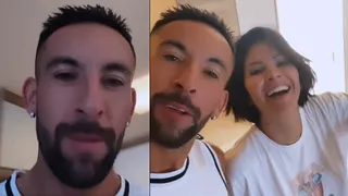 Mauricio Isla comenzó de gran ánimo y bien acompañado el día posterior a su gol por Flamengo