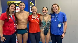 Theodora Garrido y Nicolás Campos lograron histórico octavo lugar en Mundial de Natación