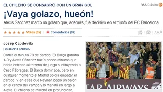 Prensa española y el tanto de Alexis Sánchez: ¡Vaya golazo, hueón!