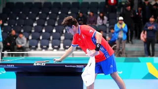 Lucas Pavez logró su primer triunfo en el Para tenis de mesa en Santiago 2023