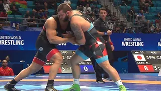 Yasmani Acosta perdió en el Repechaje del Mundial de lucha en Kazajistán