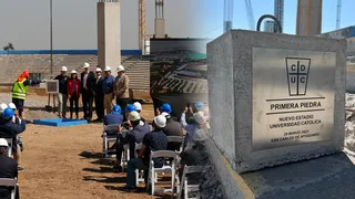 La ceremonia de U. Católica para instalar la primera piedra de su nuevo estadio