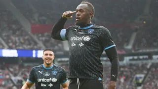 Usain Bolt anotó un golazo a Inglaterra en partido benéfico de la Unicef